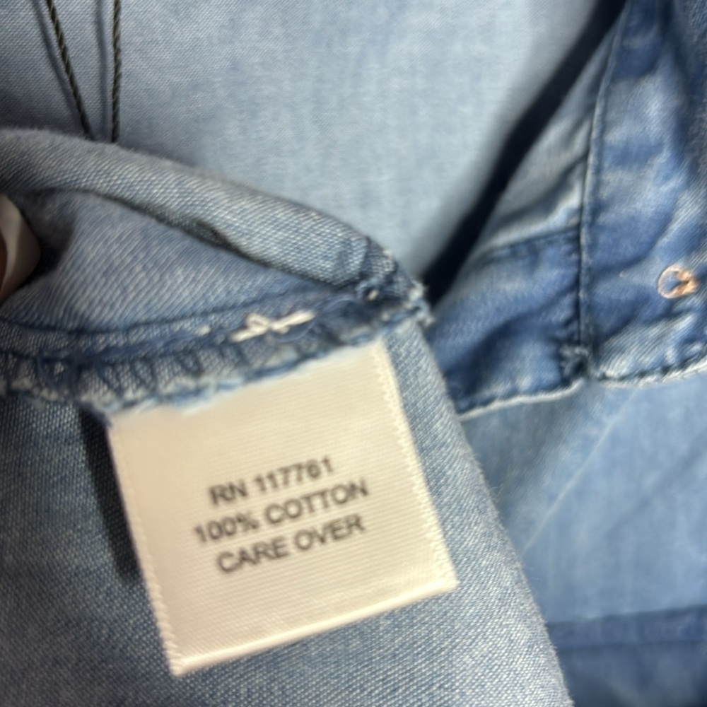 Chambray Peplum Top - Picture 9 of 10